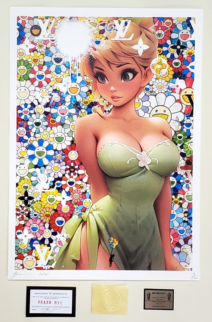 DEATH NYC　ティンカーベル　村上隆　ポスター　限定100　サイン入り