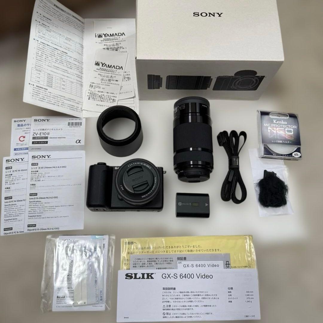 【極美品】SONY ZV-E10 II　ダブルズームレンズキット　ブラック