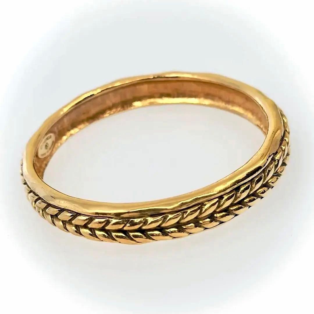 CHANEL シャネル ヴィンテージ バングル ブレスレット ロープ柄 ゴールド