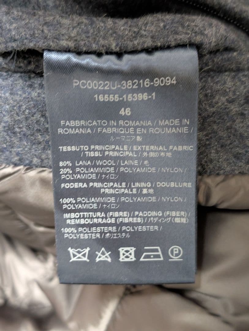 美品 HERNO ウール テーラード 46 ネイビー ジャケット ヘルノ