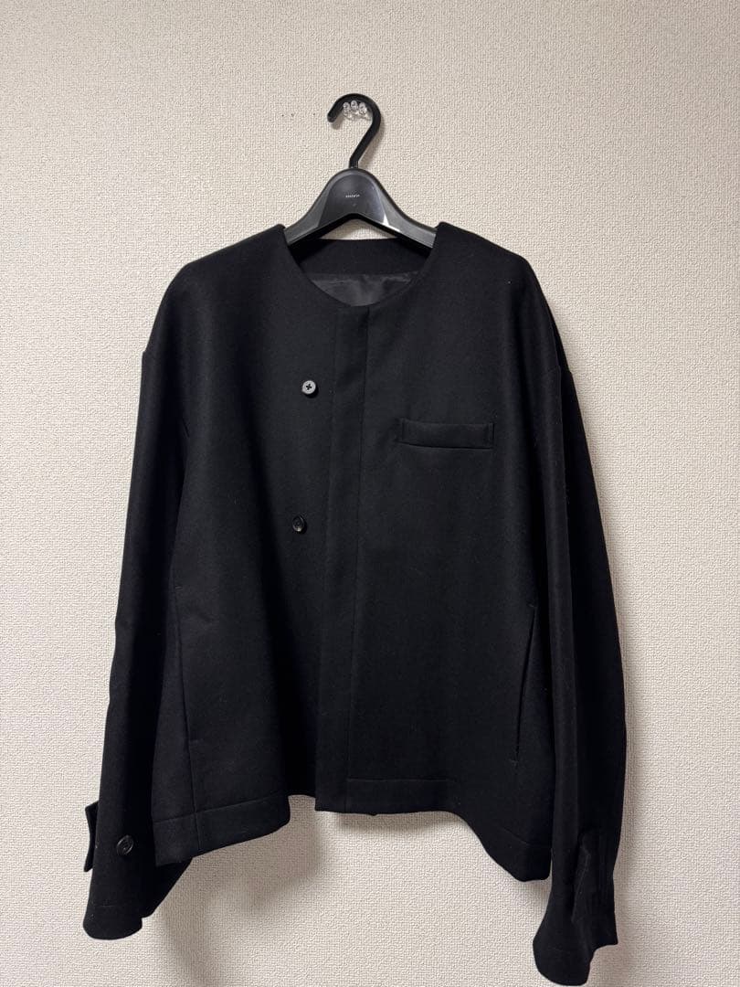 stein ノーカラージャケット S ブラック