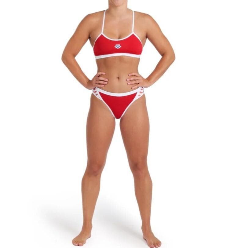 Arena 女性用 ビーチバレー ツーピース ビキニ ブルマ Red USA28