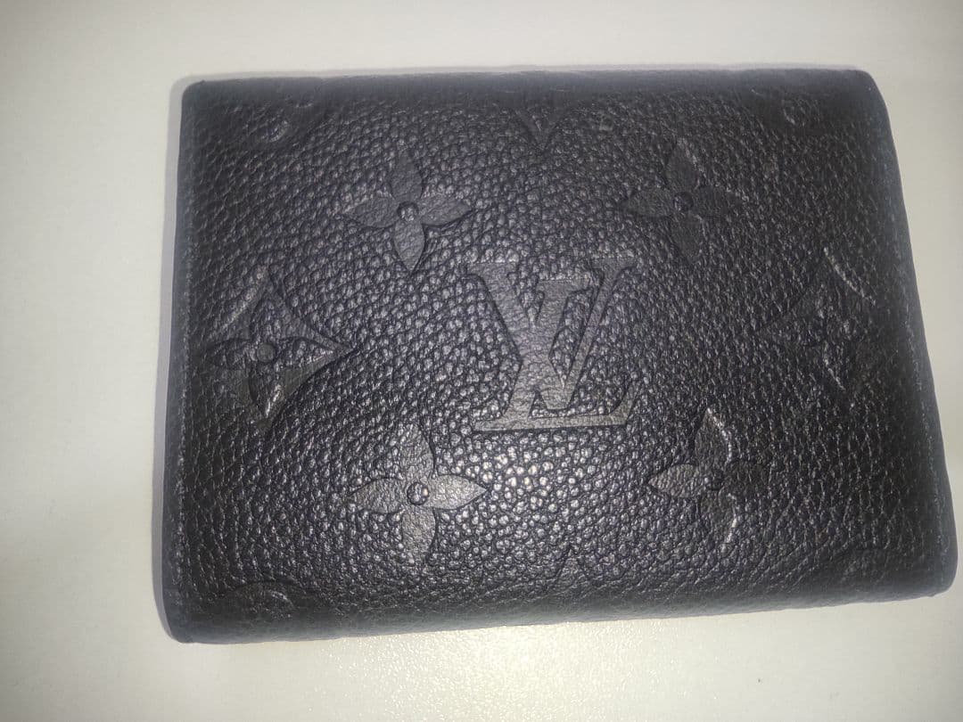 ルイヴィトン　 モノグラム　アンプラント　レザー　カードケース　ブラック　美品