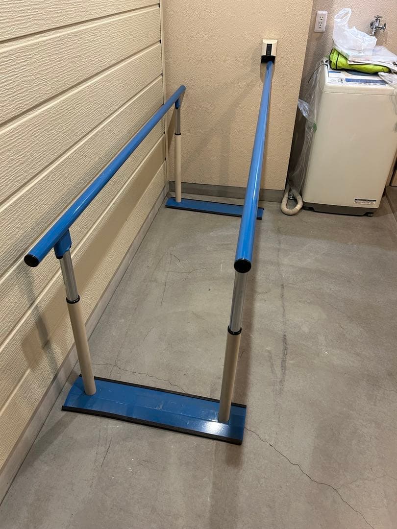 歩行平行棒 2m 高さ調整可能　ブルー