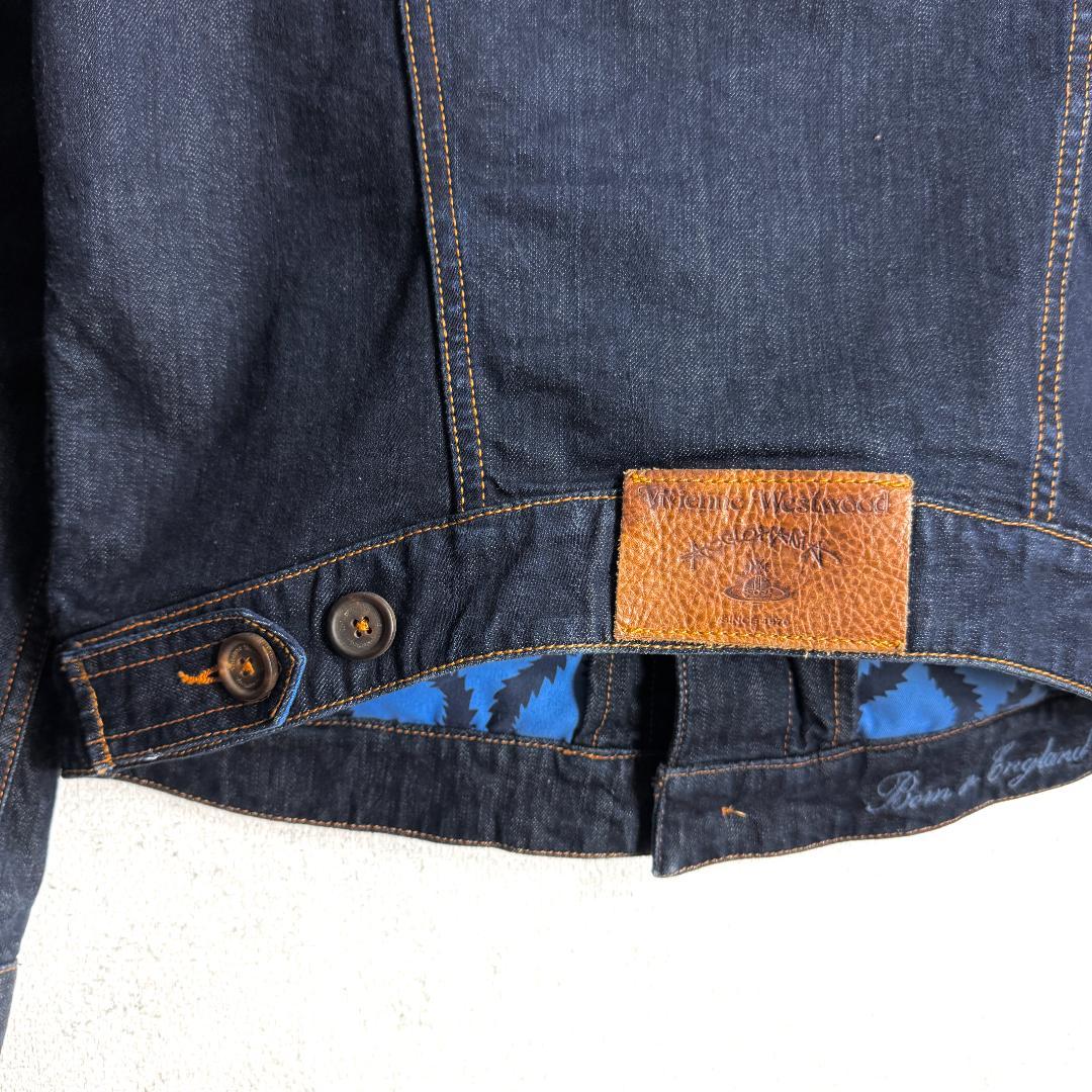 【スクイグル柄☆オーブ刺繍】ヴィヴィアンウエストウッド デニムジャケット