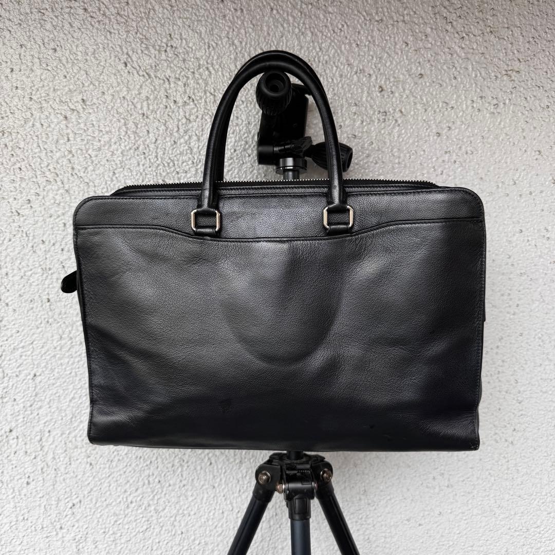 COACH コーチ ビジネスバッグ 本革 型番F73524 ブラック　安心鑑定可