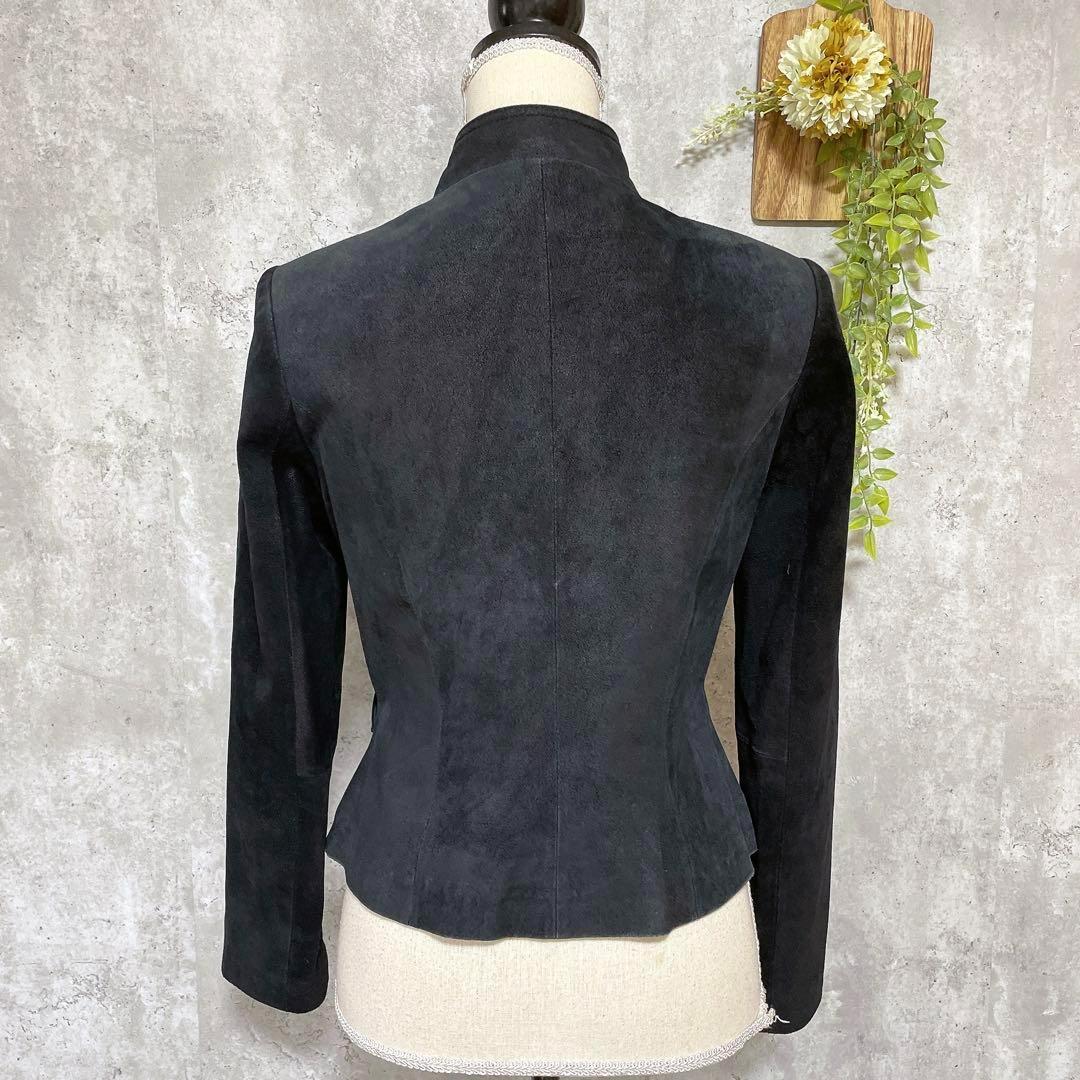 【Otto】オットー レザージャケット 豚革 本革 スタンドネック 黒 ボタン