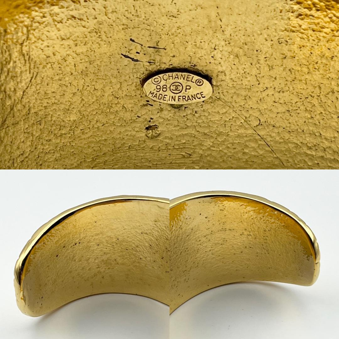 シャネル 98P ココマーク マトラッセ バングル GP ゴールド 箱・タグ付き