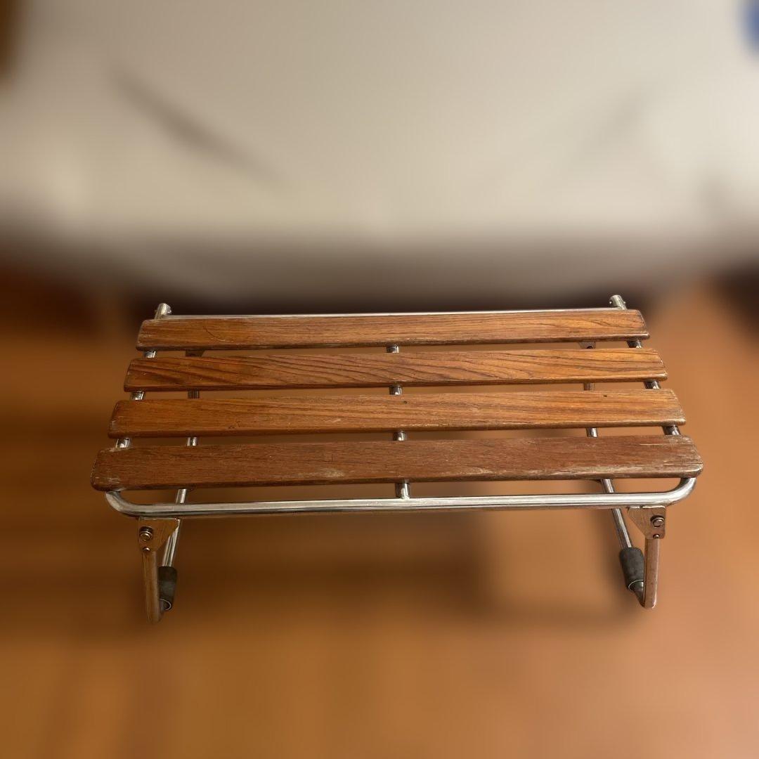 ヴィンテージ　折りたたみ式　アウトドアテーブル　センター 船用　ベンチ　キャンプ