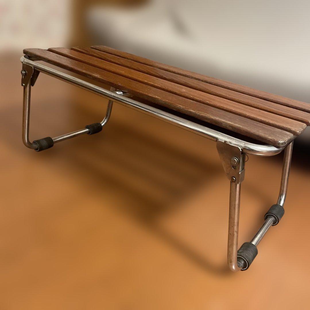 ヴィンテージ　折りたたみ式　アウトドアテーブル　センター 船用　ベンチ　キャンプ