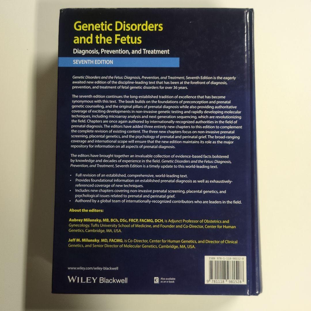 Genetic Disorders and the Fetus 第7版