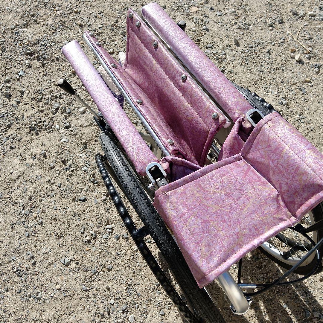 自走用車椅子 花柄 ピンク