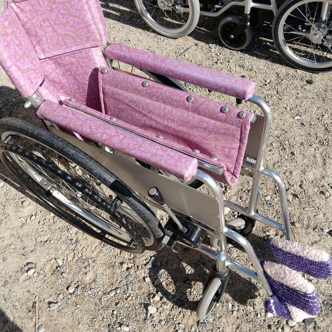 自走用車椅子 花柄 ピンク