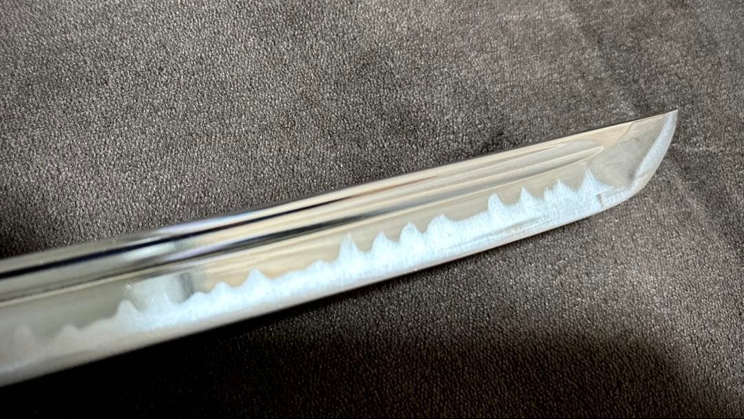 居合練習用 模造刀 居合刀 模擬刀 本鮫柄 日輪刀風菊鍔 互の目仕立て刃文