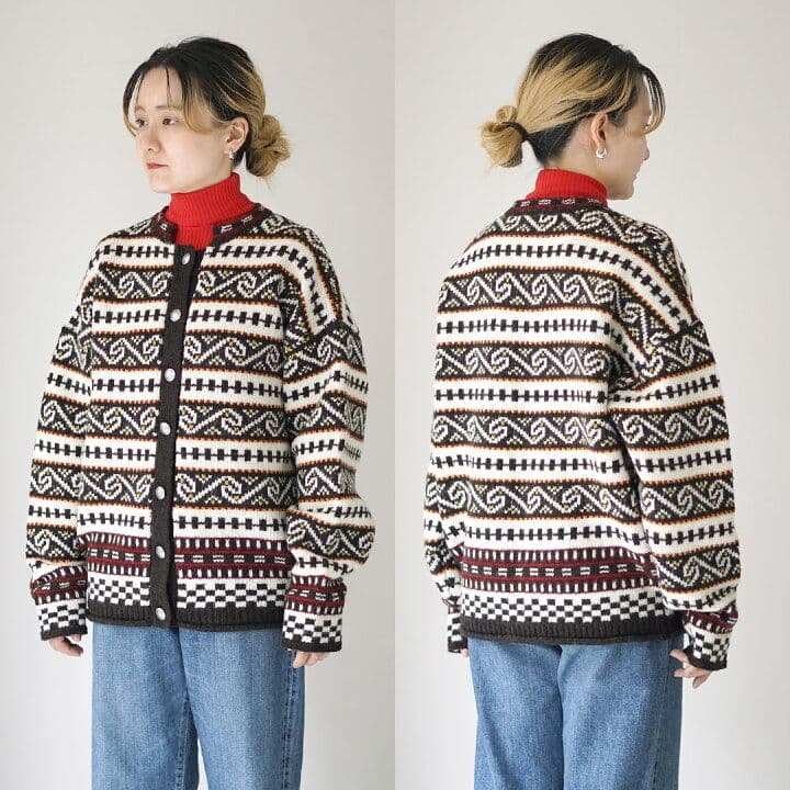 最終。THE SHINZONE FAIR ISLE KNIT カーディガン
