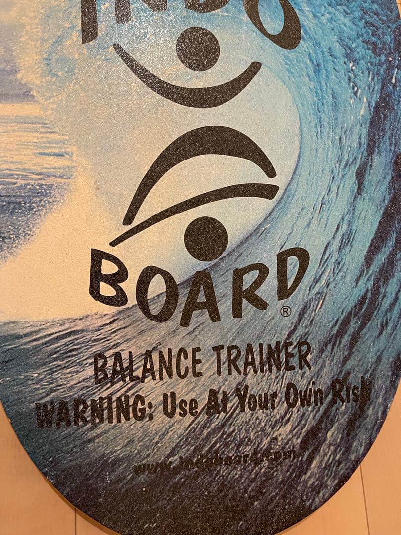 INDO BOARD バランスボード 木製 波デザイン 付属ローラー付き
