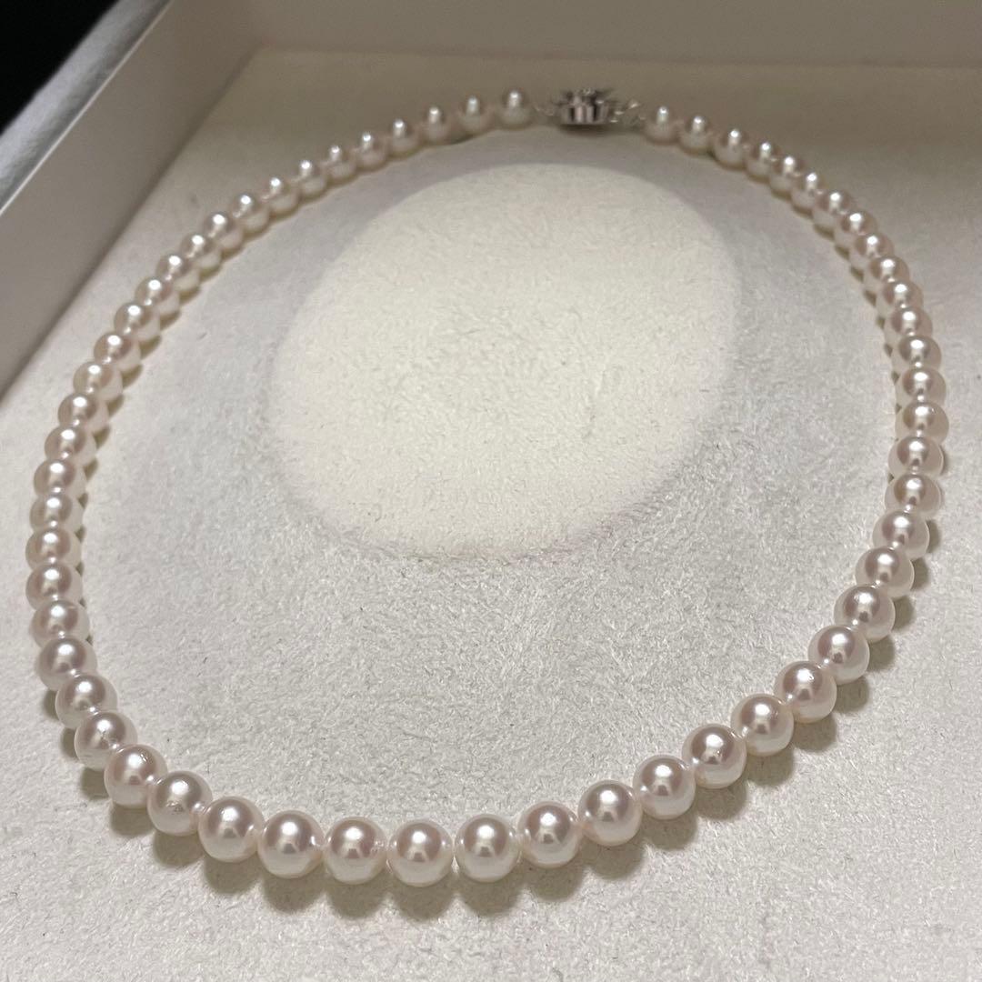 【テリ強✨美品】 あこや真珠 ネックレス 6.5-7.0 パール アコヤ 本真珠