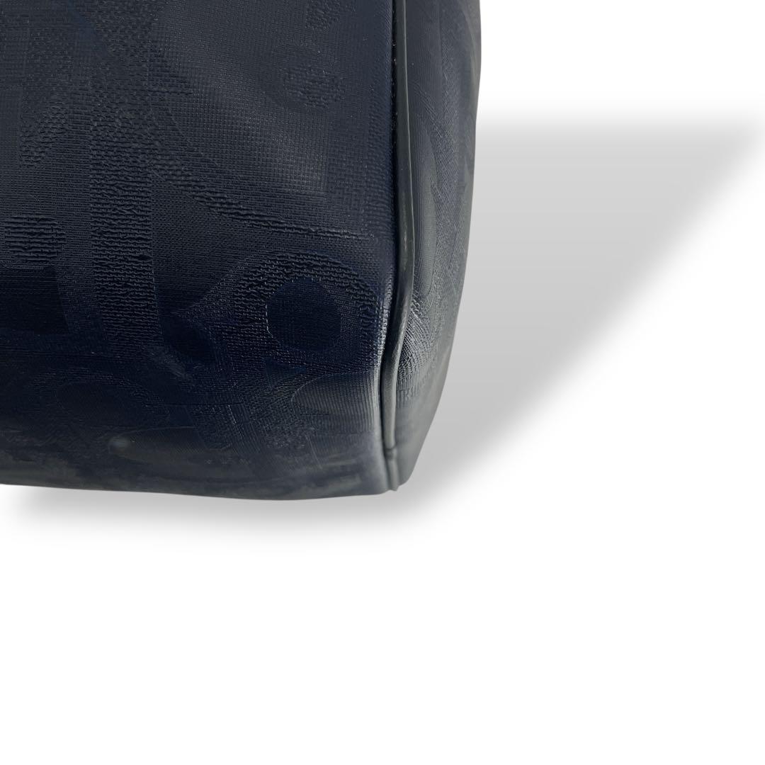 オールド　ディオール　ボストンバッグ　旅行カバン　トロッター　PVCレザー　紺