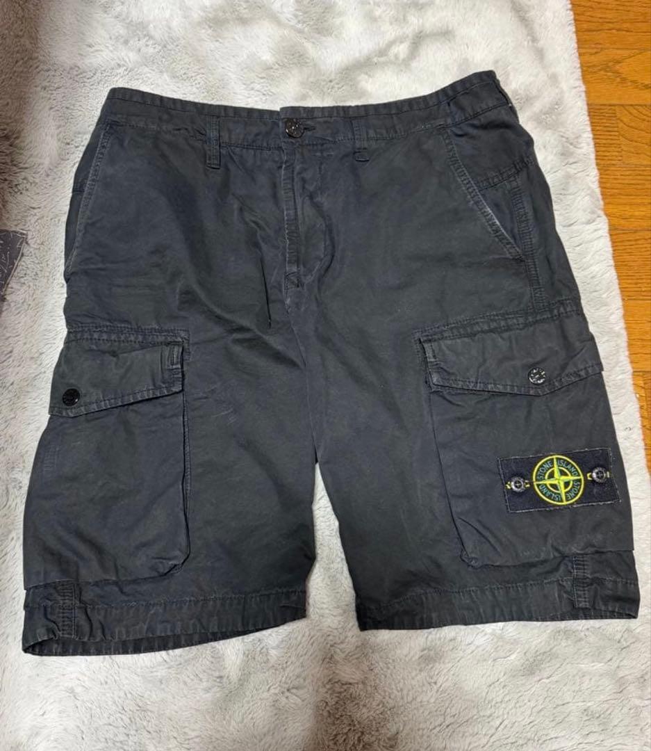 STONE  ブラックカーゴショートパンツ　30