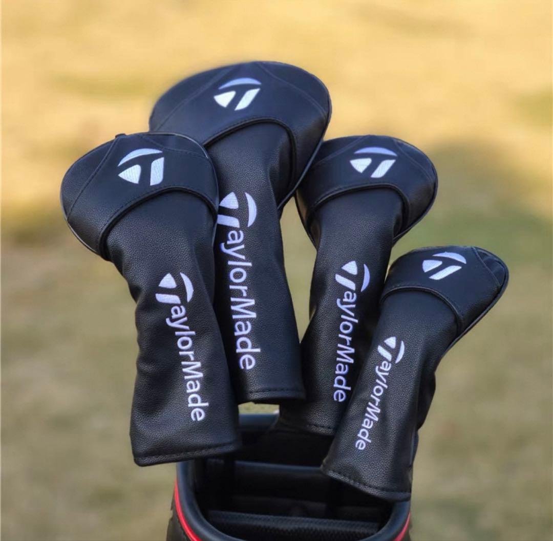 【新製品4点セット】テーラーメイドシンプルユニセックスゴルフクラブカバー 黒色