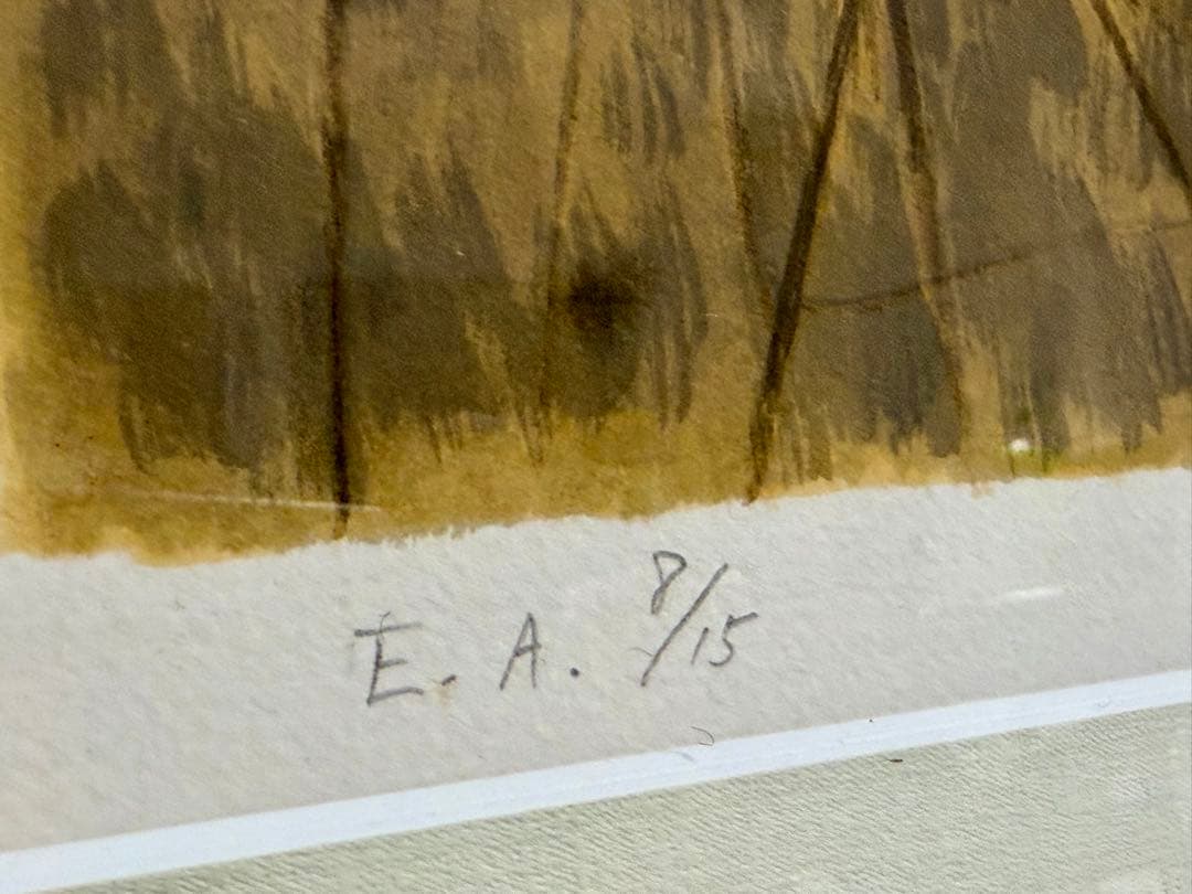 【貴重作品！】 東山魁夷 枯野 リトグラフ 直筆サイン　限定15部 額装 絵画