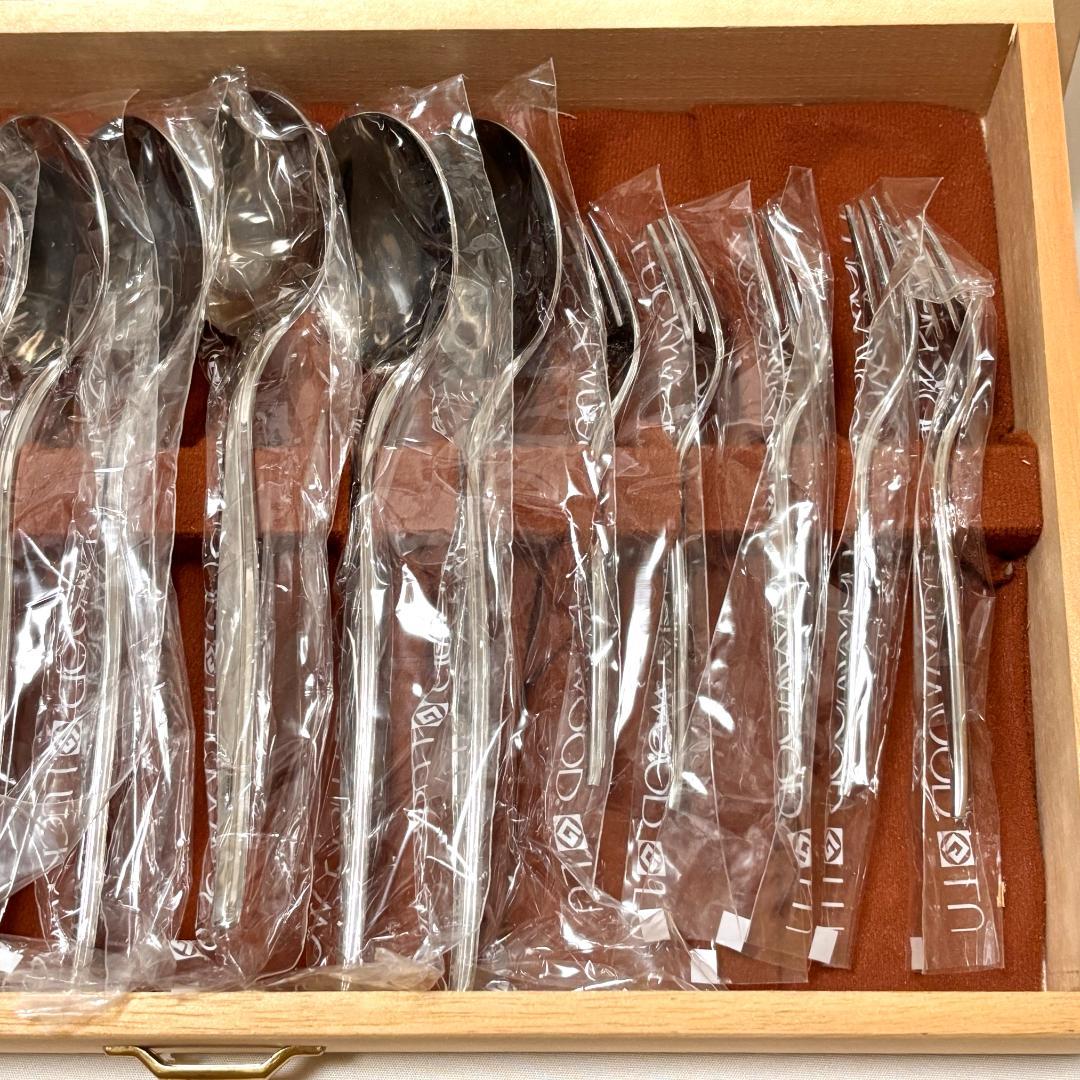 【新品・未使用品】ラッキーウッド カトラリーセット 50pc 5客用