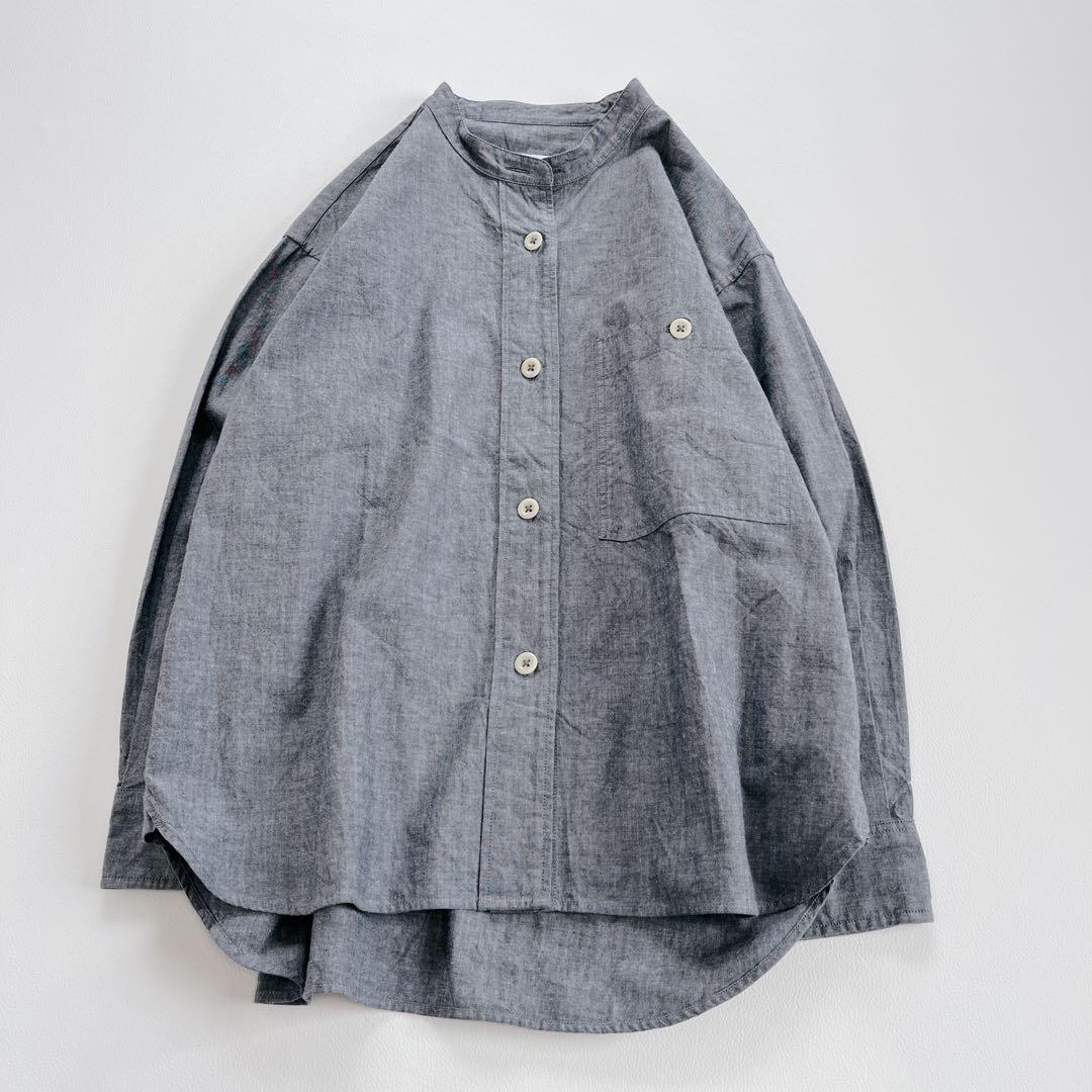 24年モデル✨MHL. バンドカラー　シャツ　コットン　長袖