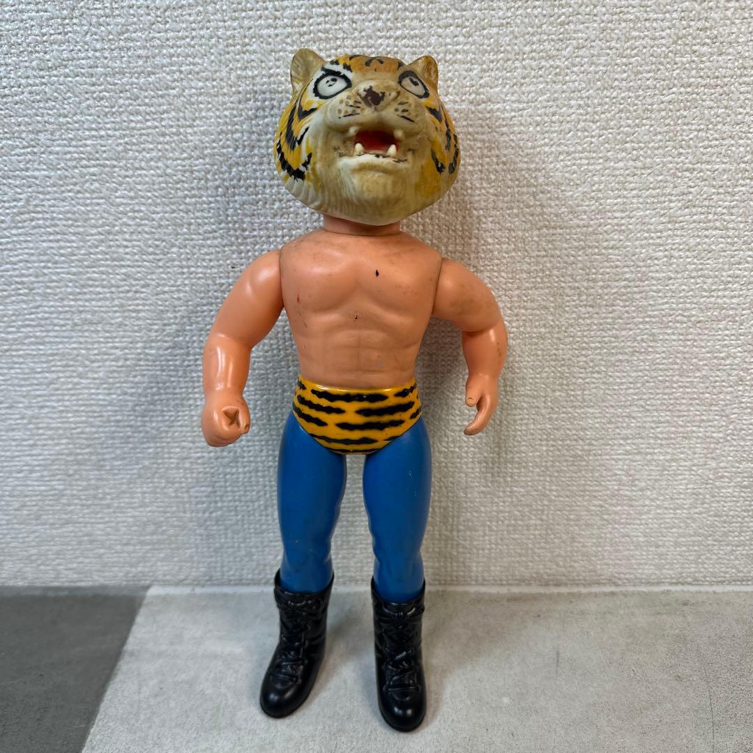 当時物 タイガーマスク 梶原一騎 辻なおき ソフビ 中嶋製作所 面とれ 25cm