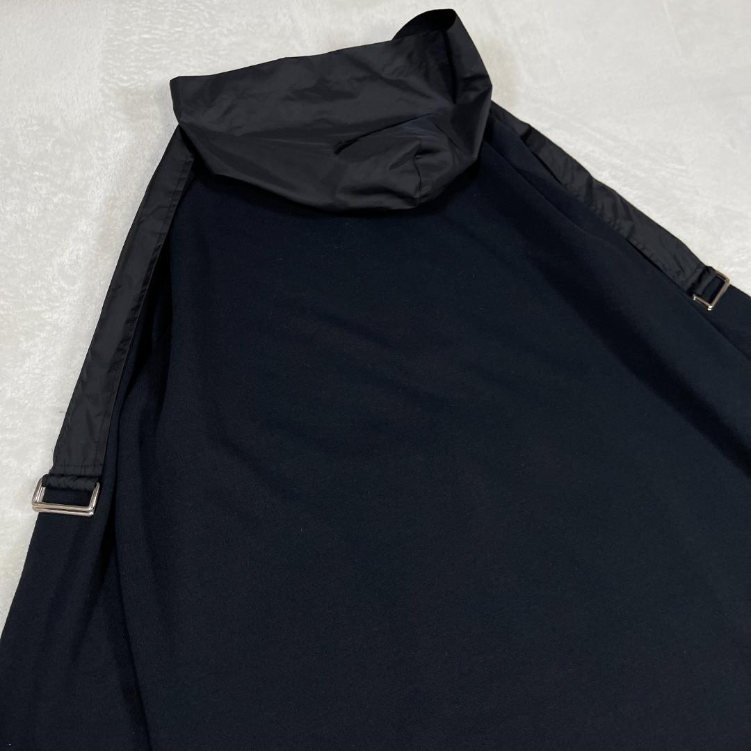 ダブスタ　ESSENTIAL　ハーフジップワンピース　ロングパーカー　ブラック