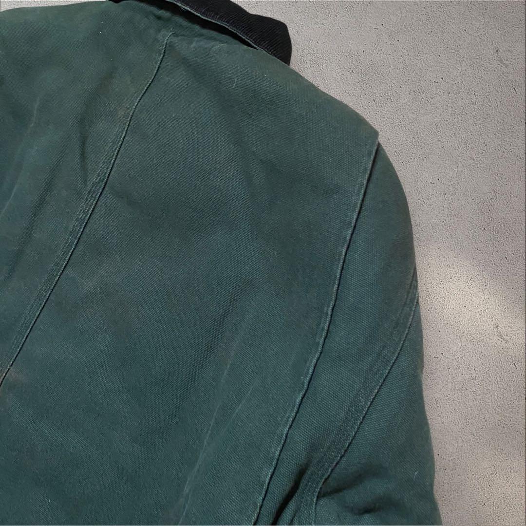 【重厚感◎】XLダックジャケットデトロイトグリーン襟コーデュロイトラディショナル