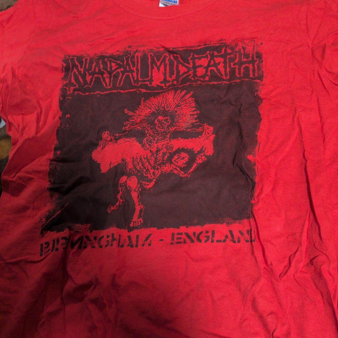 Napalm Death 赤 Tシャツ　バーミンガム柄貴重