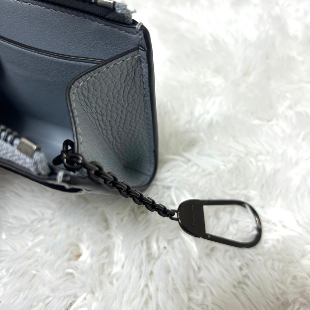 未使用✨レアカラー　COACH コーチ　キーケース　ケース　ブルーグレー