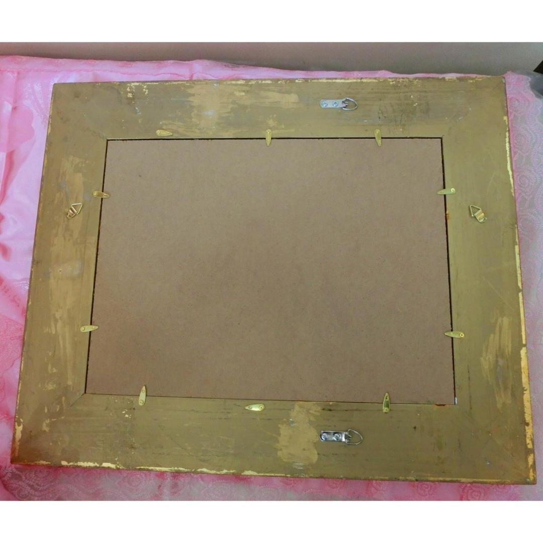 中世ヨーロッパ貴族を描いたロココ額絵 W65cm H55cm