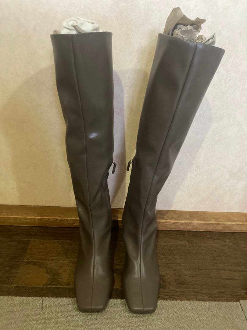 スナイデル　ブラウン ロングブーツ 高ヒール