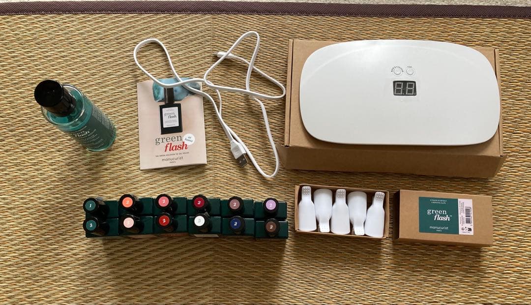 【美品】manucurist グリーンフラッシュジェルネイルセット