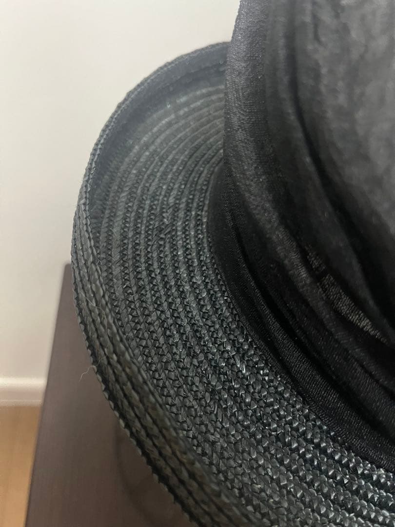 Ｙ'ｓ　ヨウジヤマモト　ワイズ　帽子　BLACK 変形　異素材　透け感