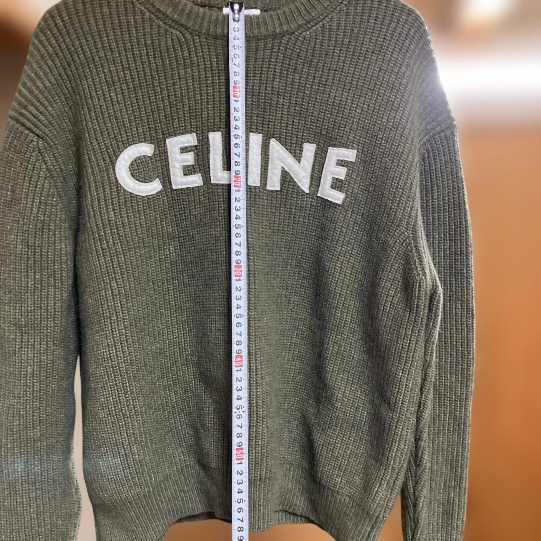 CELINE オリーブロゴ入り ウールニットセーター【1】