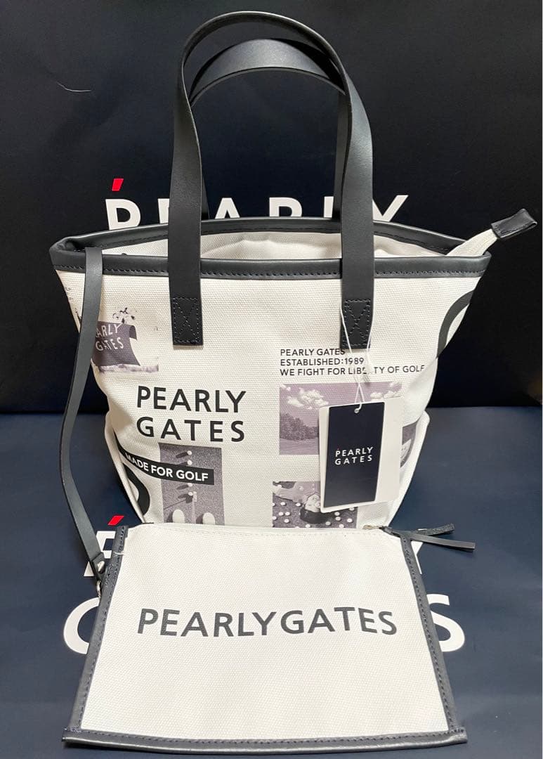 新品 未使用 PEARLY GATES フォトプリント ラウンド カートバッグ