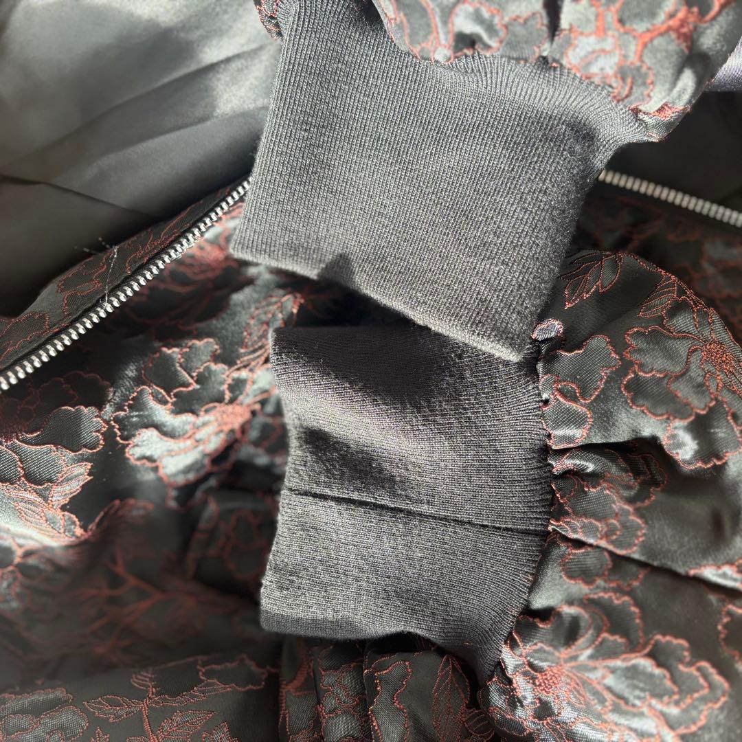 HARE 2WAY エアサーマルジャガードブルゾン　ブラック　オレンジ