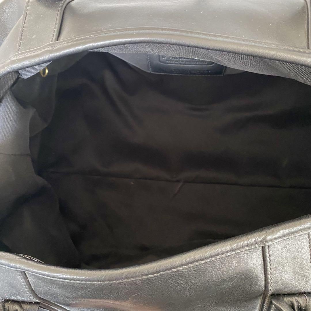 オールドコーチ　ボストンバッグ　オールレザー　2way ショルダー　鍵　ブラック