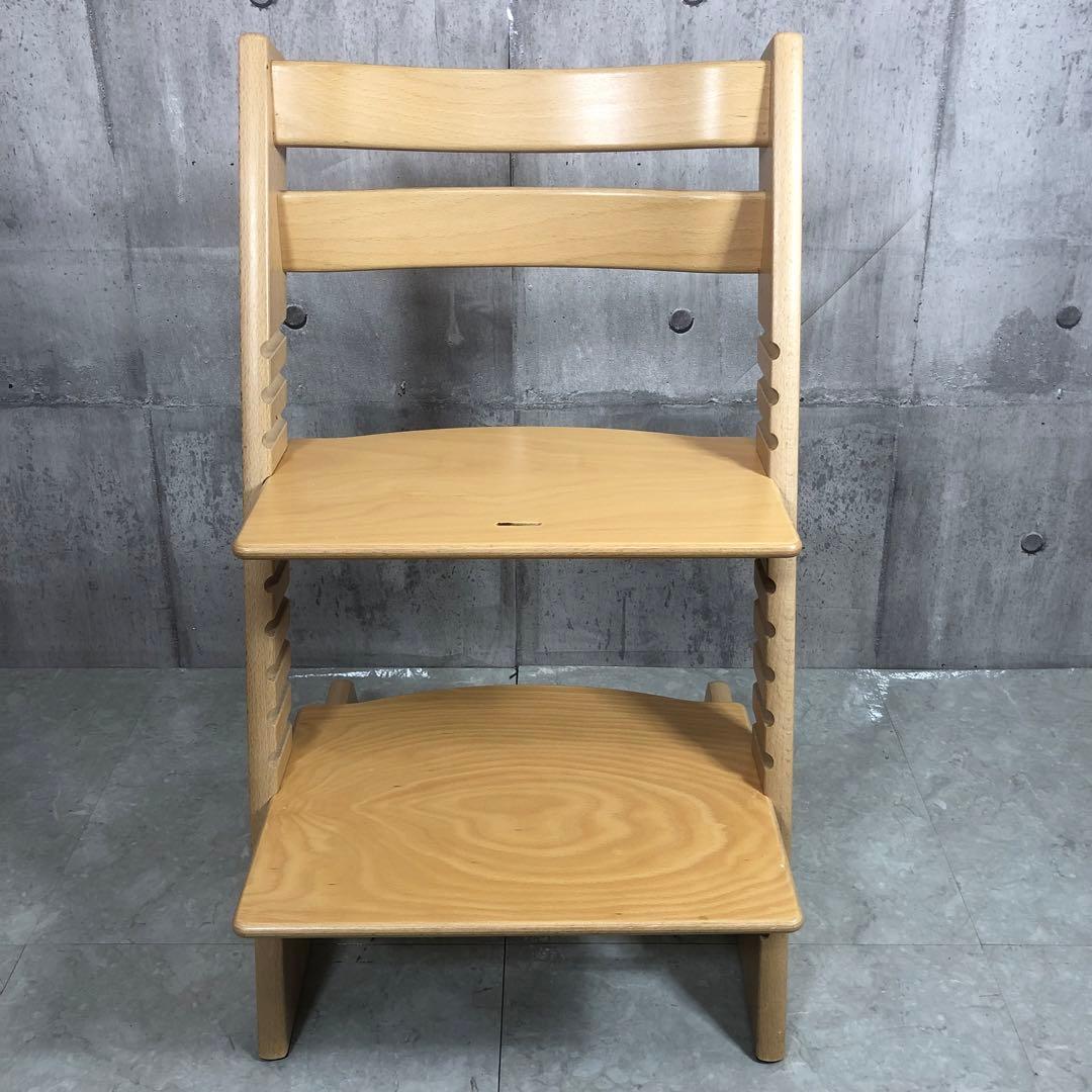 STOKKE　TRIPP TRAP　高さ調整イス　ナチュラル　座面調節可能