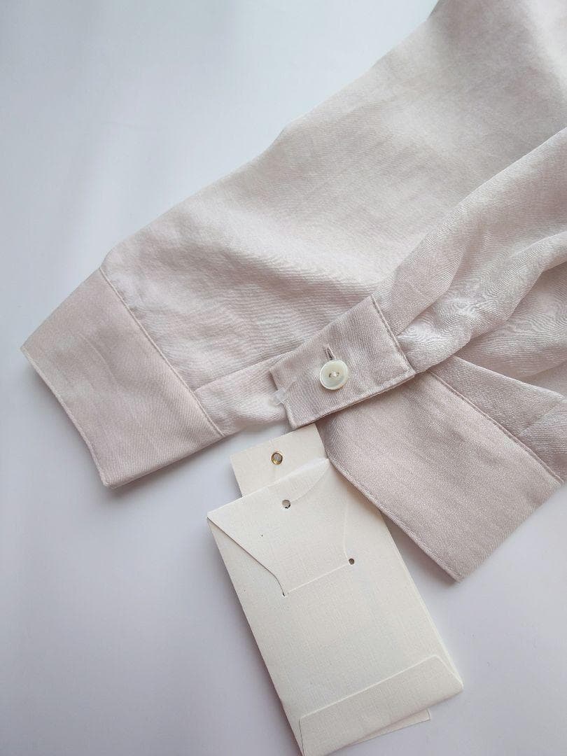 ☘️新品 ヴェルメイユパーイエナ ボウタイブラウス リボン 長袖 グレージュ F