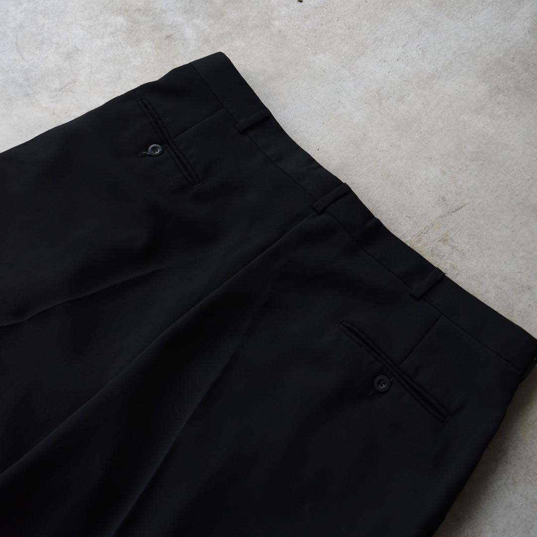 00s SLATES スレイツ ツータックスラックス 黒ブラック W40 L30