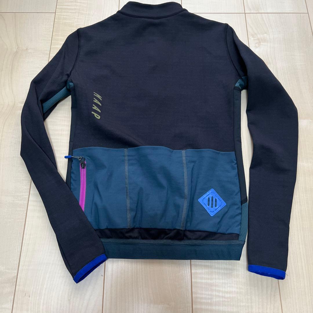  サイクルジャージ 裏起毛 ブラック/ブルー ロング レディース