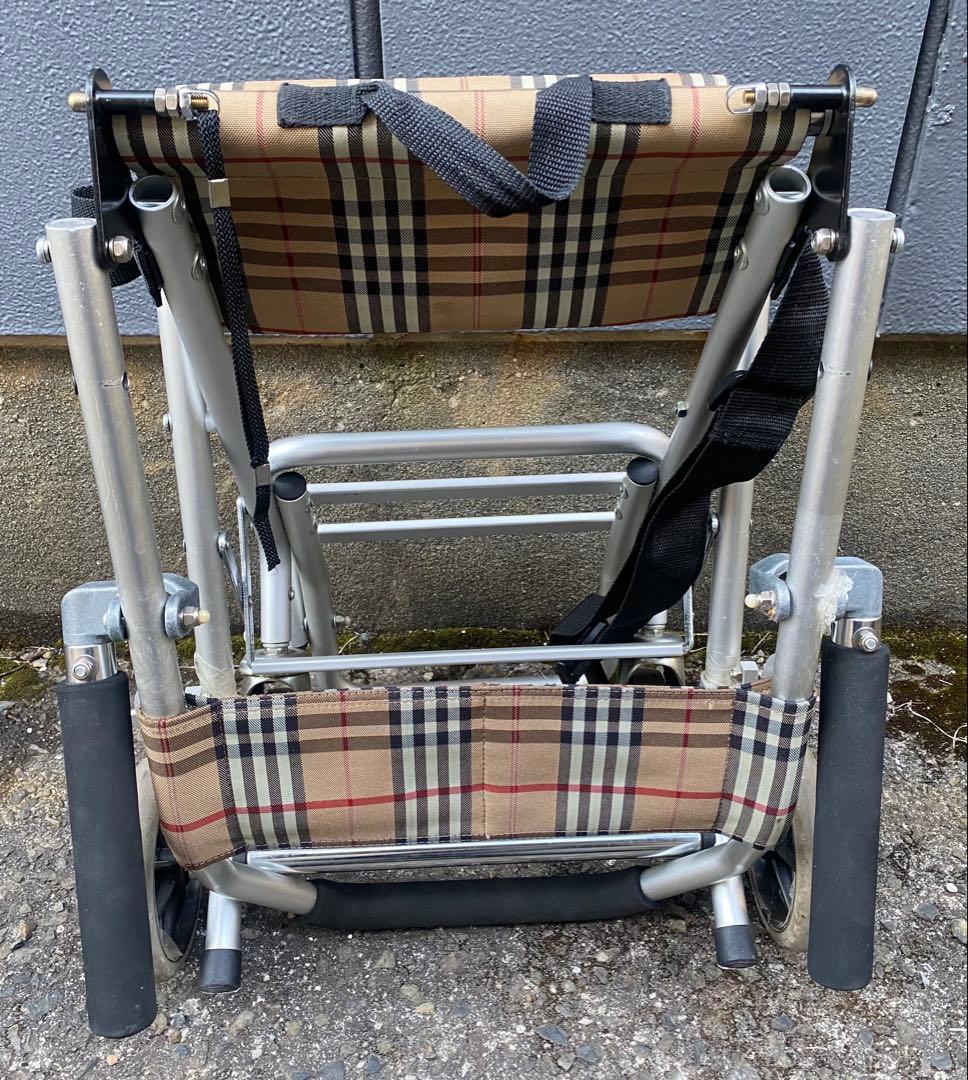 状態込み サポートカート 簡易車椅子 介護用 折りたたみ式 アルミ軽量 車いす