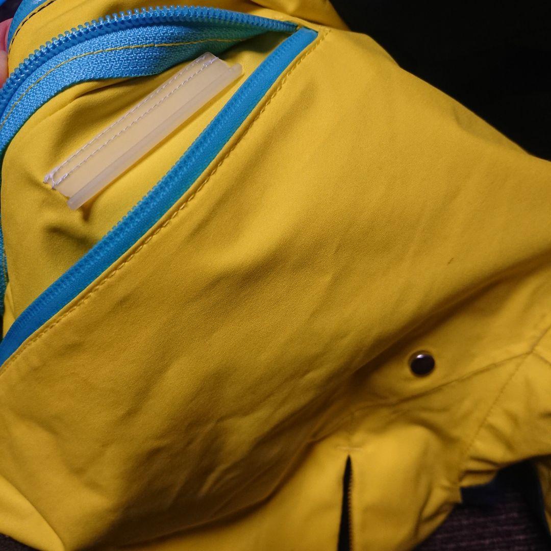 送料無料【FABLICE】訳有り 紺×黄スキーウェア上下まとめ S/S