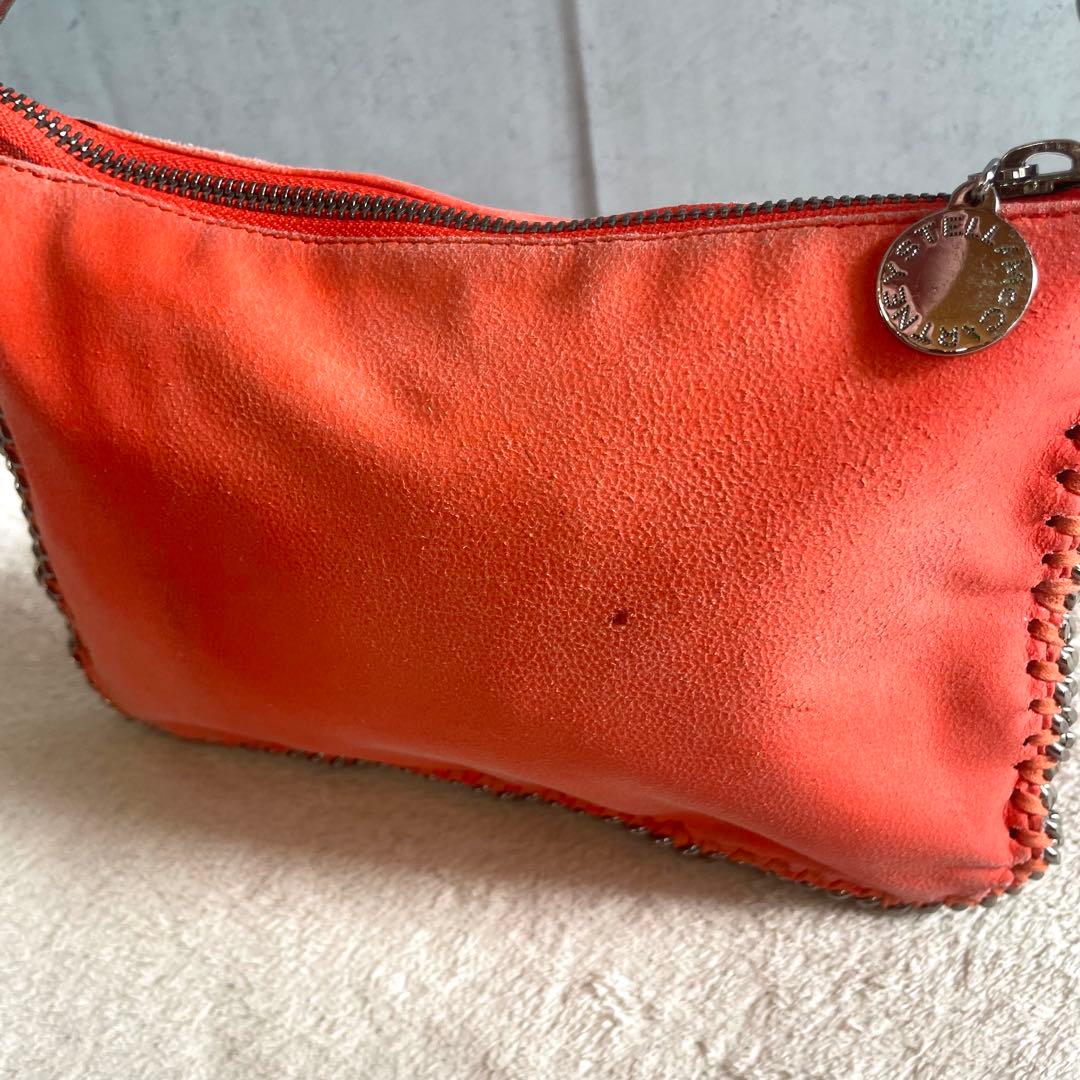 【希少色】 ステラマッカートニー クラッチバッグ ファラベラ オレンジ チェーン