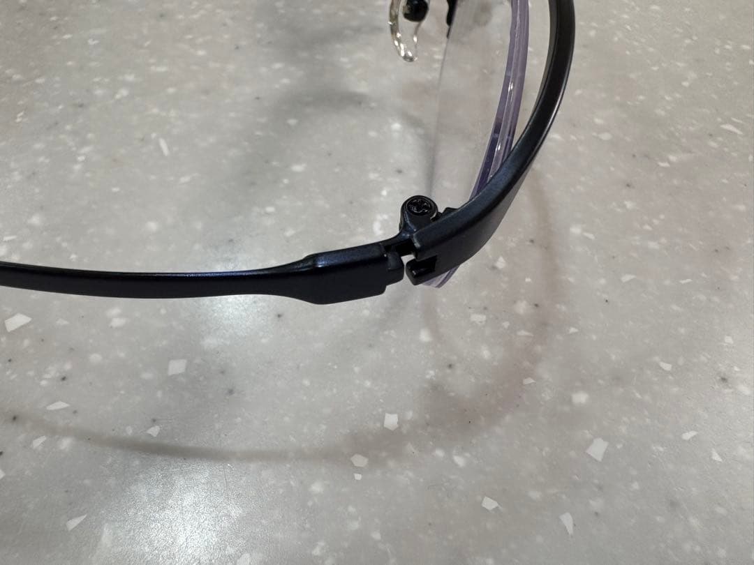 999.9 ダークブルーマットフレーム メガネ(度あり) ケース付き