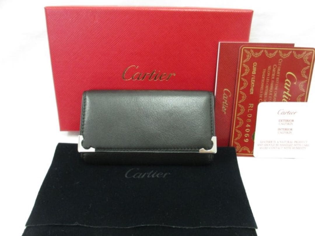 新品・未使用品 カルティエ ４連キーケース 黒 ブラック Cartier 本物