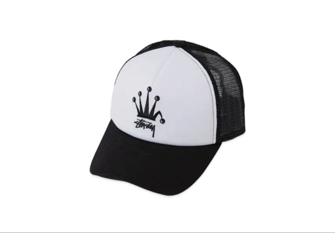 Stussy トラッカーキャップ ホワイト/ブラック 正規品